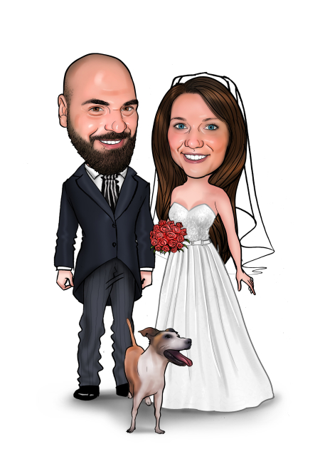 Hochzeitsgeschenk Karikatur, Hochzeitszeitung